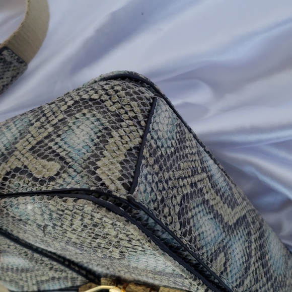 GILI Green Blue Snakeskin Handbag!! - Picture 14 of 15